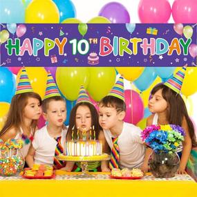 img 1 attached to Colorful Birthday Backdrop Background Decorations Event & Party Supplies