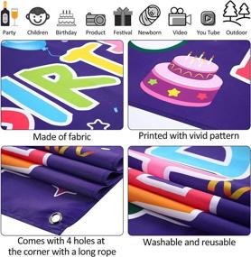 img 2 attached to Colorful Birthday Backdrop Background Decorations Event & Party Supplies