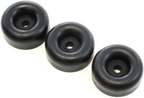 img 2 attached to 🚛 Red Hound Auto - Set of 3 Rubber Bumpers for Trailer Ramp Door and Truck - 2.5 Inches Round Replacement Cargo Stop