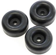 🚛 red hound auto - set of 3 rubber bumpers for trailer ramp door and truck - 2.5 inches round replacement cargo stop logo