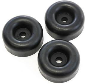 img 4 attached to 🚛 Red Hound Auto - Set of 3 Rubber Bumpers for Trailer Ramp Door and Truck - 2.5 Inches Round Replacement Cargo Stop