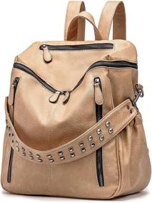 img 4 attached to ROULENS Leather Backpack Convertible Shoulder Women's Handbags & Wallets