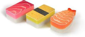img 4 attached to Authentic Fred WASHABI Sponges: Set of 3 Sushi Assortment - Genuine Quality!