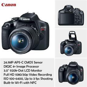 img 3 attached to 📷 Canon EOS Rebel T7 Digital SLR Camera Bundle with EF-S 18-55mm Lens, Sandisk 32GB SDHC Cards & Accessories