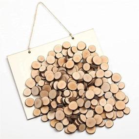 img 2 attached to YPZAKA 100pcs Natural Wood Slices Log Slices, Unfinished 🪵 for Kids Crafts, Painting Toys, DIY Wedding & Home Centerpieces