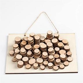 img 3 attached to YPZAKA 100pcs Natural Wood Slices Log Slices, Unfinished 🪵 for Kids Crafts, Painting Toys, DIY Wedding & Home Centerpieces