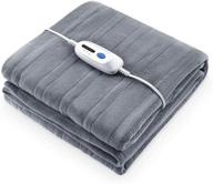 🔥 twin size electric heated blanket - 62'' x 84'' polar fleece full body warming - premium microfiber sofa blanket with auto-off, 4 temperature settings & overheating protection logo