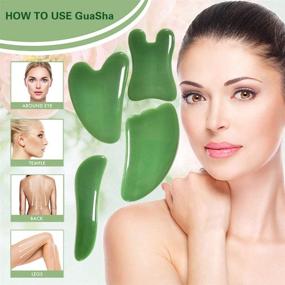 img 2 attached to 🌿 Revitalize and Rejuvenate with the 4-Piece Guasha Massage Tool Set: Facial Gua Sha Board for SPA Therapy, Acupuncture Trigger Point Treatment, and Scraping Massage Tool