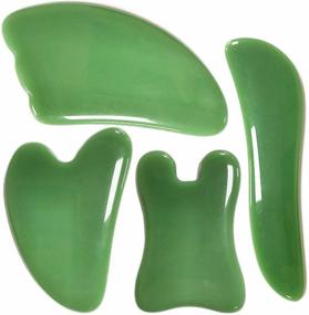 img 4 attached to 🌿 Revitalize and Rejuvenate with the 4-Piece Guasha Massage Tool Set: Facial Gua Sha Board for SPA Therapy, Acupuncture Trigger Point Treatment, and Scraping Massage Tool