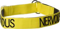 nervous yellow dog collar (l-xxl): prevent accidents with warning alert - give me space! logo