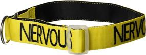 img 1 attached to Nervous Yellow Dog Collar (L-XXL): Prevent Accidents with Warning Alert - Give Me Space!