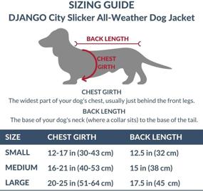 img 1 attached to Stay Stylish and Protected: DJANGO City Slicker All-Weather Dog Jacket & Water-Repellent Raincoat with Reflective Piping
