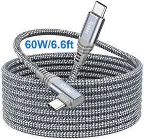 img 4 attached to 🔌 Siwket USB C кабель к USB C [6,6 фута] 90 градусов | Быстрая зарядка для Samsung Galaxy, MacBook, iPad Pro, Google Pixel