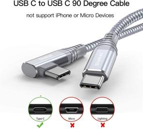 img 3 attached to 🔌 Siwket USB C кабель к USB C [6,6 фута] 90 градусов | Быстрая зарядка для Samsung Galaxy, MacBook, iPad Pro, Google Pixel