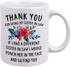 img 4 attached to 🎁 DQG CVT Best Sister-in-Law Coffee Mug - Thank You for Being My Sister In Law - Funny Sister-In-Law Gift - Unique Family Gag Gift - Birthday Christmas Novelty Present Ideas - Ceramic Cup 11oz