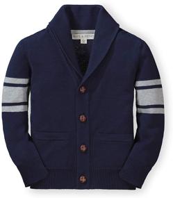 img 4 attached to 🧥 Stylish and Cozy: Hope & Henry Boys' Shawl Collar Sweater Cardigan