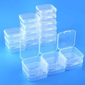 img 1 attached to 📦 Conveniently Compact: WXJ13 20 Pack Clear Plastic Bead Storage Box for Enhanced Organization (2.1 x 2.1 x 0.8 Inch)