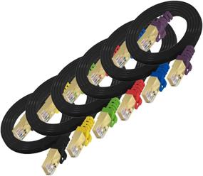 img 4 attached to Cat7 Ethernet Cable 5 Ft 6Pack (Black Wire