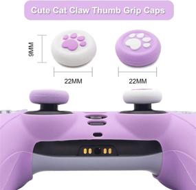 img 1 attached to BRHE PS5 Controller Skin Grip Cover Anti-Slip Silicone Protector Rubber Case Cute Kawaii Accessories Set Gamepad Joystick Shell With 2 Thumb Grip Caps (Half Covered