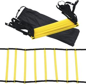 img 3 attached to 🏃 Boshen Agility Ladder - 8, 12, 20 Rungs - Speed Training Exercise Equipment for Soccer & Football - High Intensity Footwork with Carry Bag.