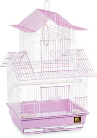 img 1 attached to 🐦 Explore the Enchanting Prevue Hendryx SP1720-3 Shanghai Parakeet Cage in Lilac and White