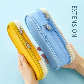img 3 attached to 📚 Oyachic Big Capacity Telescopic Pencil Case: Organize Stationery, Makeup & More