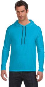 img 3 attached to 👕 Anvil Lightweight Long Sleeve Hooded T-Shirt: Optimal Men's Clothing for Shirts