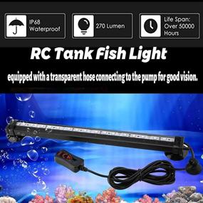 img 2 attached to 🐠 HCDMRE LED Air Bubble Light: Color Changing Underwater Submersible Fish Tank Light for Oxygenation - 52cm/20.5" - US Plug