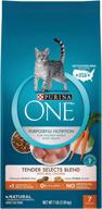 🐱 purina one tender selects blend dry cat food for adult cats logo