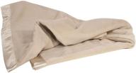 🛏️ silk satin border trim taupe blanket: luxurious aus vio bm12122 for ultimate comfort logo