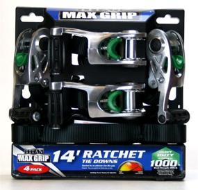 img 2 attached to 🔒 Highland Titan Max Grip 11585: Heavy Duty Ratchet Tie Downs - 4 Pack, Up to 1,000 lbs Capacity
