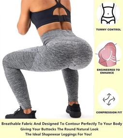 img 1 attached to SHIVASM High Waist Seamless Leggings - Women's Yoga 🩲 Pants for Workout & Activewear, Stretchy Squat-Proof & Tummy Control