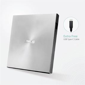 img 1 attached to 📀 ASUS ZenDrive Silver 13mm External DVD Burner Drive - M-Disc Support, Mac & Windows Compatible, Nero BackItUp, USB 2.0 & Type-C Cables included