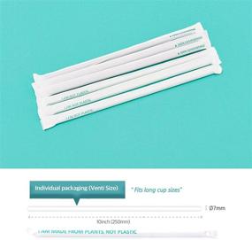 img 3 attached to Iamgreener Biodegradable Plasticless Drinking Straws - 200 Pack Individually Wrapped Eco Friendly Straws with Reusable Organic Cotton Bag