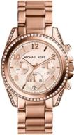 stunning timepiece for women: michael kors blair rose gold-tone watch mk5263 logo