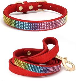 img 4 attached to Charmsong Adjustable Rainbow Rhinestone Microfiber Dogs