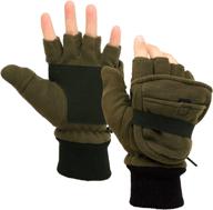 thinsulate mittens fingers weather convertible logo