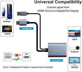 img 2 attached to Адаптер Benfei HDMI в DisplayPort: разрешение 4K@60Гц для ноутбука, Xbox, PS4, PS3 - вход HDMI, выход DisplayPort