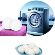 🐑 premium organic wool dryer balls: reusable, eco-friendly & safe fabric softener - new zealand pure, 6xl pack logo