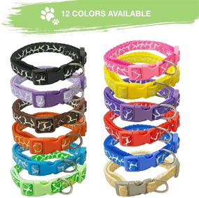 img 3 attached to 🐶 GAMUDA Super Soft Nylon Whelping Puppy Collars - Adjustable Litter Collars for Pups - Assorted Colors Camouflage Identification Collars (Set of 12)