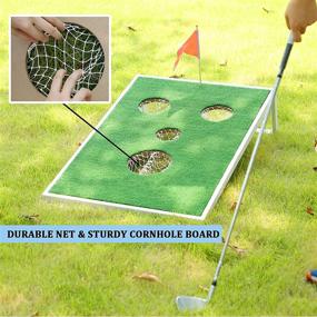 img 1 attached to SPRAWL Golf Cornhole Game Set: Enhanced Chipping Boards for Golf Sports, Perfect for Indoor/Outdoor Practice and Training