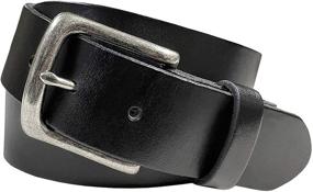 img 4 attached to Black Casual Grain Leather Men's Accessories by Morgan Belts