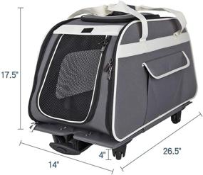 img 2 attached to Petsfit Rolling Pet Breathable Carrier: Versatile, Lightweight Wheels for Dogs & Cats up to 28 lbs