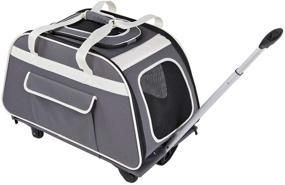 img 1 attached to Petsfit Rolling Pet Breathable Carrier: Versatile, Lightweight Wheels for Dogs & Cats up to 28 lbs