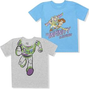 img 4 attached to 🚀 Disney Toy Story Boys' Buzz Lightyear Tee Shirt Set - 2 Pack, Short Sleeve