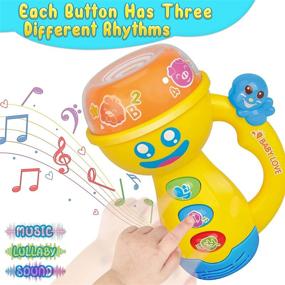 img 1 attached to 🎵 HISTOYE Детские музыкальные фонарики - игрушки-проекторы для малышей - успокаивающие фонарики с музыкой и светом - подарки игрушки для девочек и мальчиков 1, 2, 3, 4 лет