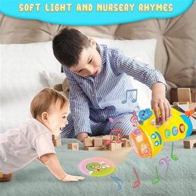 img 2 attached to 🎵 HISTOYE Kids Musical Flashlight Toys for Toddler Night Light Projector Toys - Pacify Flashlight Baby Toys with Lights and Music - Toy Gifts for 1 2 3 4 Year Old Girl Boy
