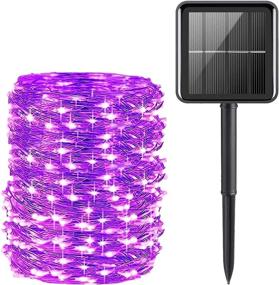 img 4 attached to 🌞 Enhance Your Outdoor Ambience with AcaJoe Outdoor Solar String Lights - 1 Pack of 240 LED 8 Modes Fairy Lights, 80 Ft of Waterproof Solar Powered Silver Wire Lights for Garden, Patio, Yard, Party, Wedding, Camping Décor