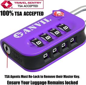 img 3 attached to 🔒 TSA-Approved Luggage Lock - Combination Travel Accessories