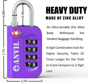 img 2 attached to 🔒 TSA-Approved Luggage Lock - Combination Travel Accessories